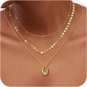 Christmas gift gold Style 02 plated layered necklaces women dainty choker set